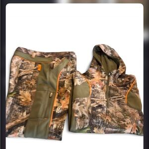 SHE Outdoor woman Fleece Jacket - green and orange